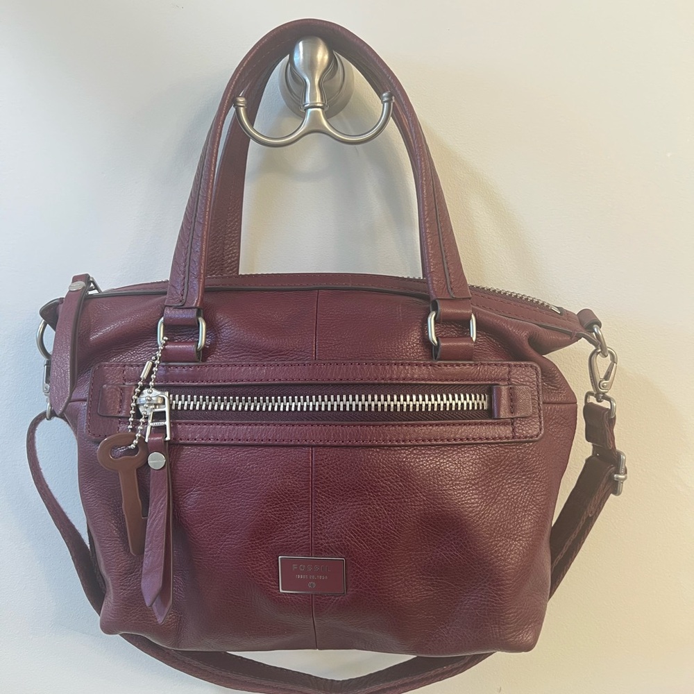 Fossil Dawson ZB6579 Burgundy Leather Crossbody
